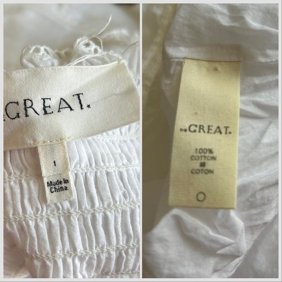 The GREAT White The Scallop Savanna Dress Sz S - Picture 14 of 16